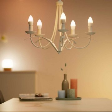 Лампа светодиодная диммируемая WiZ E14 4,9W RGB+CCT матовая Wi-Fi BLE 40WC37E14922-65RGB1PF/6 929002448802