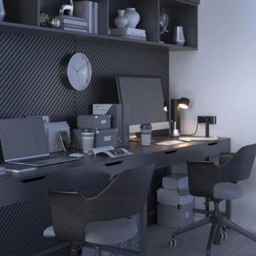 Розетка тройная с/з со шторками Werkel Gallant черный/хром W5073135 4690389163890