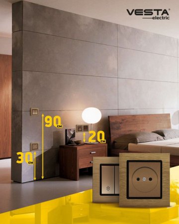 Розетка 2P Vesta-Electric Exclusive Champagne Metallic шампань FRZ00041002BSH