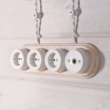 Ретро кабель Werkel витой двухжильный 2,5 мм белый W6452301 4690389165436