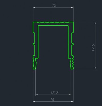 Декоративный стеновой профиль Pro Design 536 Черный