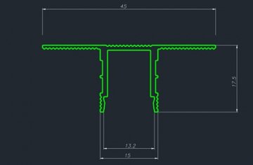 Декоративный стеновой профиль Pro Design 534 Черный
