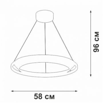 Подвесной светодиодный светильник Vitaluce V4681-1/1S