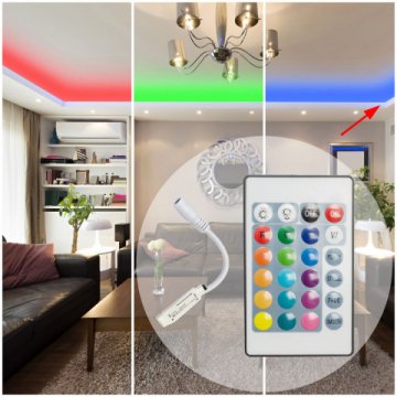 Мини-контроллер RGB OGM с пультом 12/24V C4-15