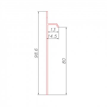 Плинтус скрытого монтажа Pro Design 323 (анод. алюминий)