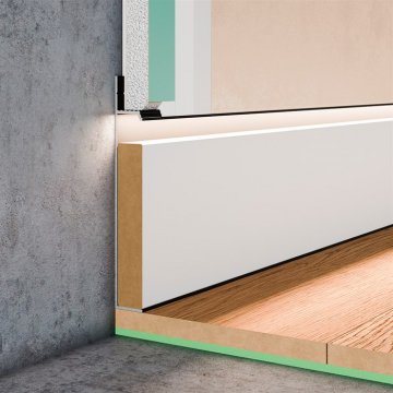 Плинтус скрытого монтажа Pro Design Universal 235 (Черный Анодированный)