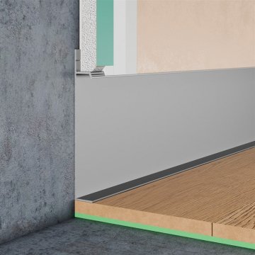 Плинтус скрытого монтажа Pro Design Universal 235 (анод. алюминий)