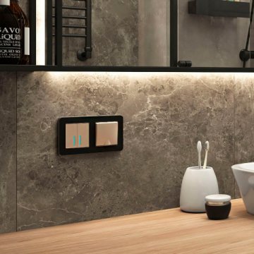 Рамка Werkel Platinum на 2 поста черный алюминий W0022608 4690389184451