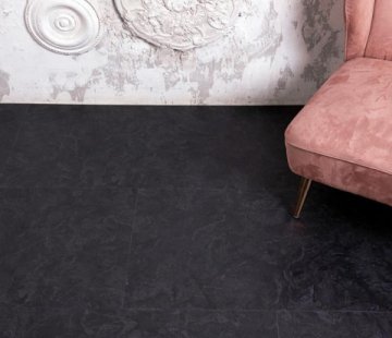 Клеевой виниловый пол Vinilam Ceramo Stone Glue 61607 Сланцевый черный