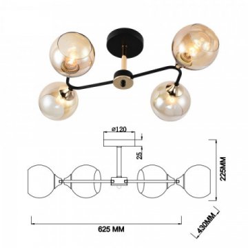 Потолочная люстра Rivoli Alison 3138-304 Б0055385