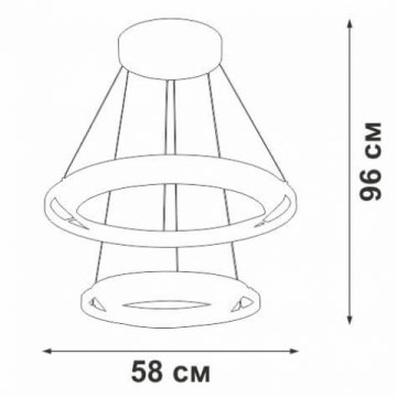 Подвесной светодиодный светильник Vitaluce V4681-1/2S