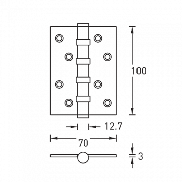 SILLUR A010-C 100X70X3-4BB P.CHROME