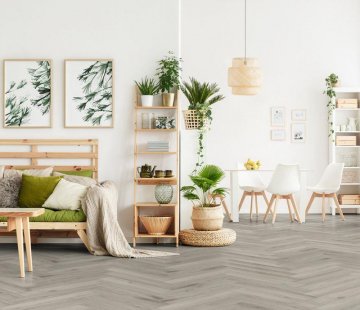 Ламинат Kronotex Herringbone D 3773 Дуб серебряный