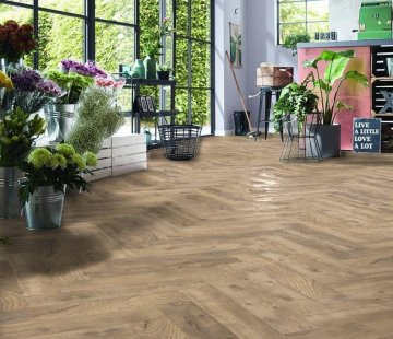 Ламинат Kronotex Herringbone D 4764 Дуб Тревис