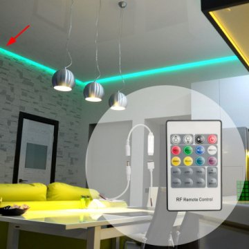 Мини-контроллер RGB Apeyron с пультом 12/24V 04-18