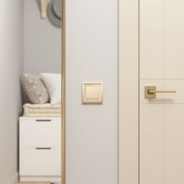 Рамка Werkel Baguette на 1 поста айвори/латунь W0012851 4690389185731