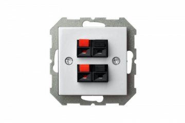 Аудиорозетка двойная Liregus Epsilon белый 28-037
