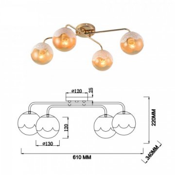 Потолочная люстра Rivoli Avril 3140-304 Б0055391