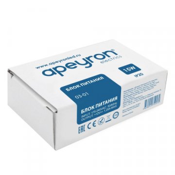 Блок питания Apeyron 12V 15W IP20 1,25 03-01
