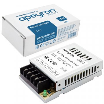 Блок питания Apeyron 12V 15W IP20 1,25 03-01