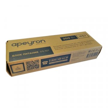 Блок питания Apeyron 12V 200W IP67 16,7A 03-107