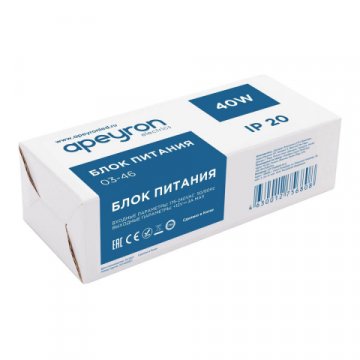 Блок питания Apeyron 12V 40W IP20 3A 03-46
