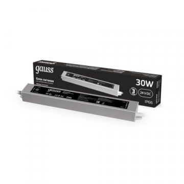 Блок питания Gauss 30W 24V IP66 202022030