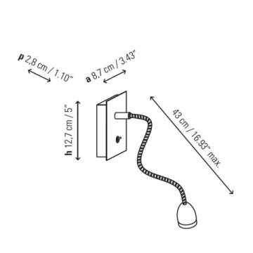 Бра Bover Flexo Red