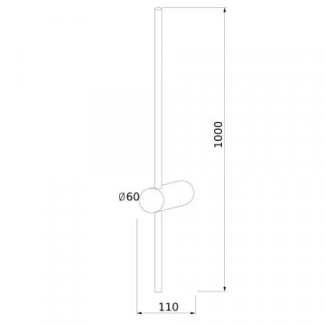 Бра Elektrostandard Cane MRL Led 1121 черный a061491