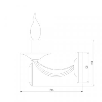 Бра Eurosvet 60087/1 античная бронза