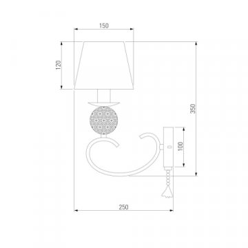Бра Eurosvet 60089/1 античная бронза