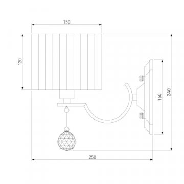 Бра Eurosvet 60095/1 хром