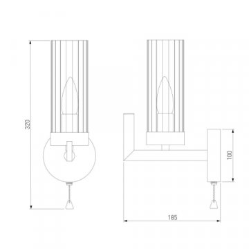 Бра Eurosvet Arganie 60133/1 серебро