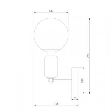 Бра Eurosvet Bubble 50251/1 черный жемчуг