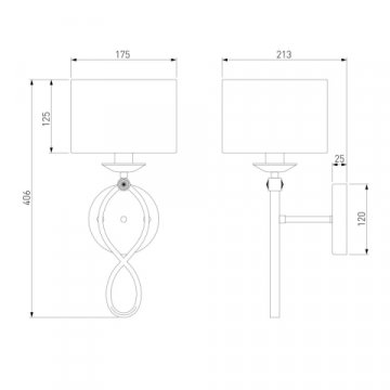 Бра Eurosvet Fabiola 60124/1 хром