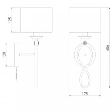 Бра Eurosvet Fabiola 60124/1 хром