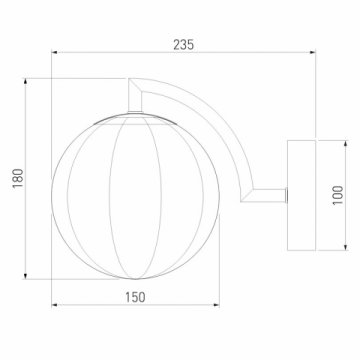 Бра Eurosvet Оптима Eden 30178/1 черный жемчуг