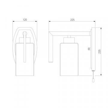 Бра Eurosvet Palio 70126/1 черный