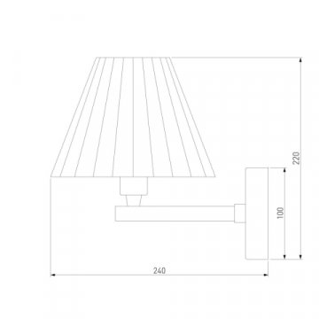 Бра Eurosvet Peony 60136/1 хром/серый