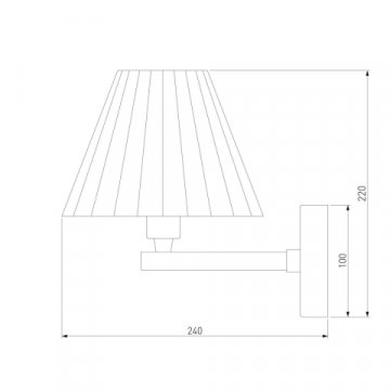 Бра Eurosvet Peony 60136/1 хром/серый