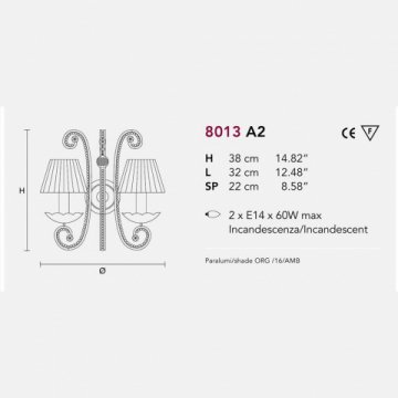 Бра Masiero 8013 A2 Asfour