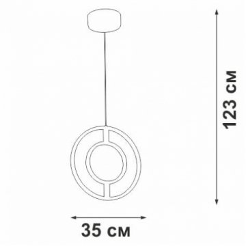 Подвесной светодиодный светильник Vitaluce V4672-0/1S