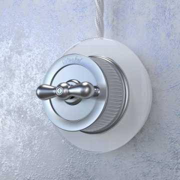 Выключатель Werkel на 4 положения двухклавишный Retro матовый хром WL19-01-05 4690389143427