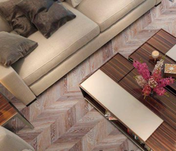 Замковое напольное пробковое покрытие Corkstyle Chevron Brown