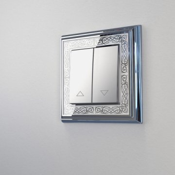 Выключатель жалюзи Werkel серебряный W1124506 4690389155987