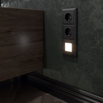 Розетка с заземлением Werkel черный матовый W1171008 4690389156878