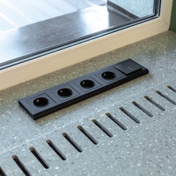 Выключатель одноклавишный с подсветкой Werkel черный матовый W1110108 4690389156656