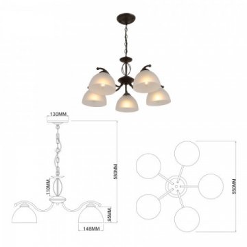 Подвесная люстра Rivoli Jackeline 9141-305 Б0054758