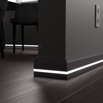 Плинтус МДФ (грунт) LED профиль №3