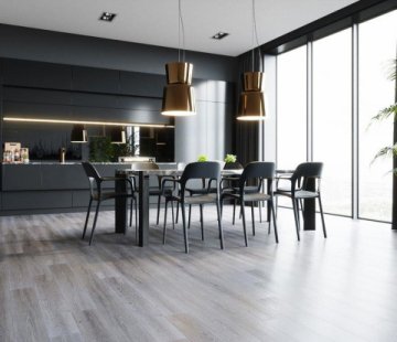 Кварцевый плинтус Fargo Comfort 379-1 Дуб Серый Иней